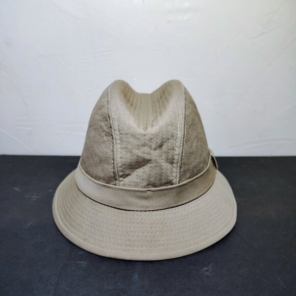 VINTAGE Totes Rain Hat Size XL Beige Khaki Rain Rolls Right Off Boonies Fedora - Picture 1 of 8